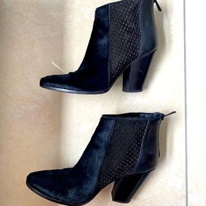 DVF calf skin ankle booties.